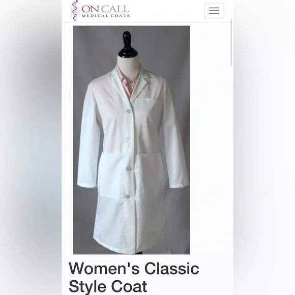Women’s Classic Style Medical Coat, Size 16 - Picture 6 of 8